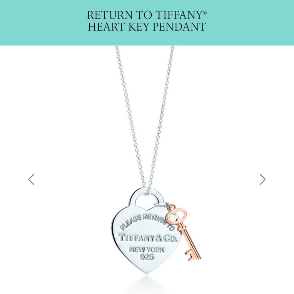Return to Tiffany Heart Key Pendant